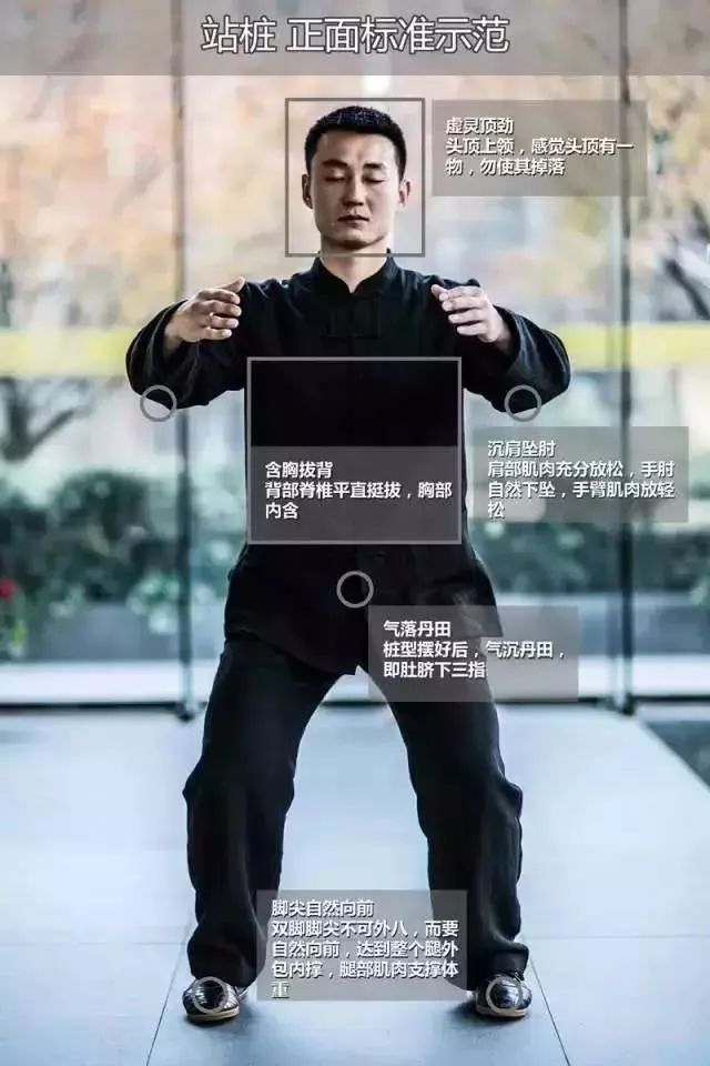 站桩的正确方法图片- 道家养生网