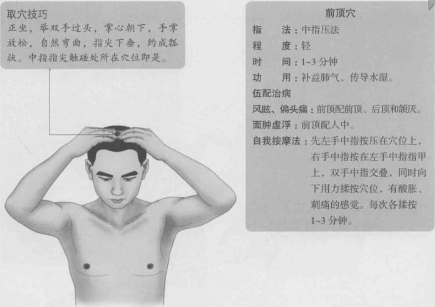前顶的准确位置图和作用 道家养生