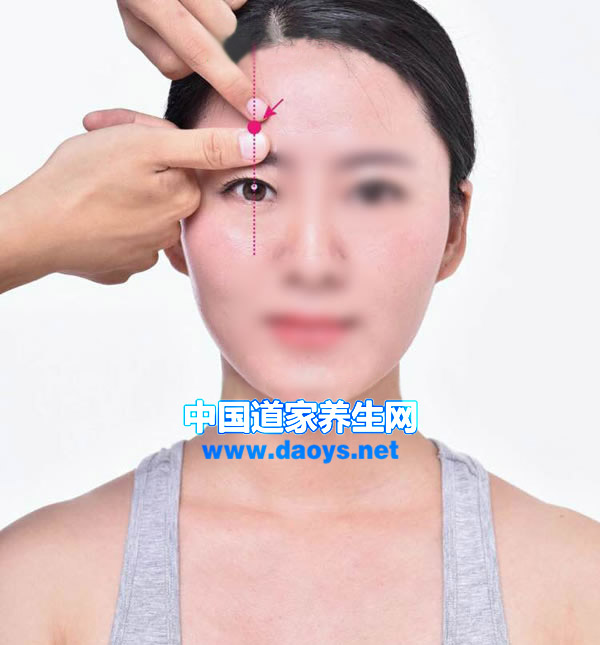 阳白准确位置图和作用及功效(2)